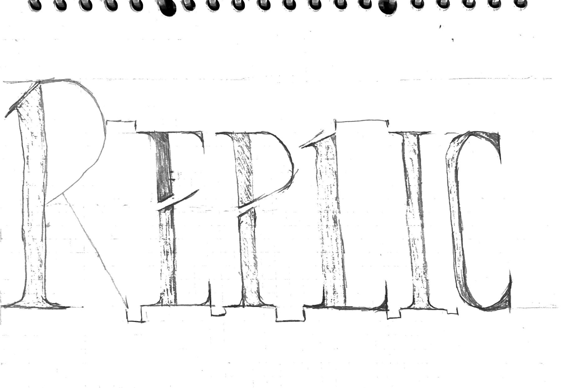 Sketch of new font